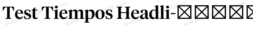 Test Tiempos Headli字体转换
